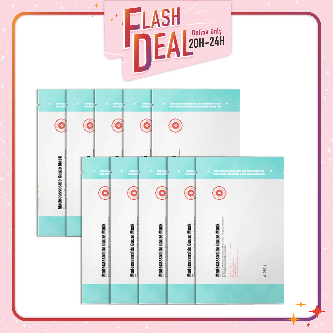 [Fs 8.3] Set 10 Mặt Nạ Giấy Phục Hồi Độ Ẩm Da A'pieu Madecassoside Gauze 25G