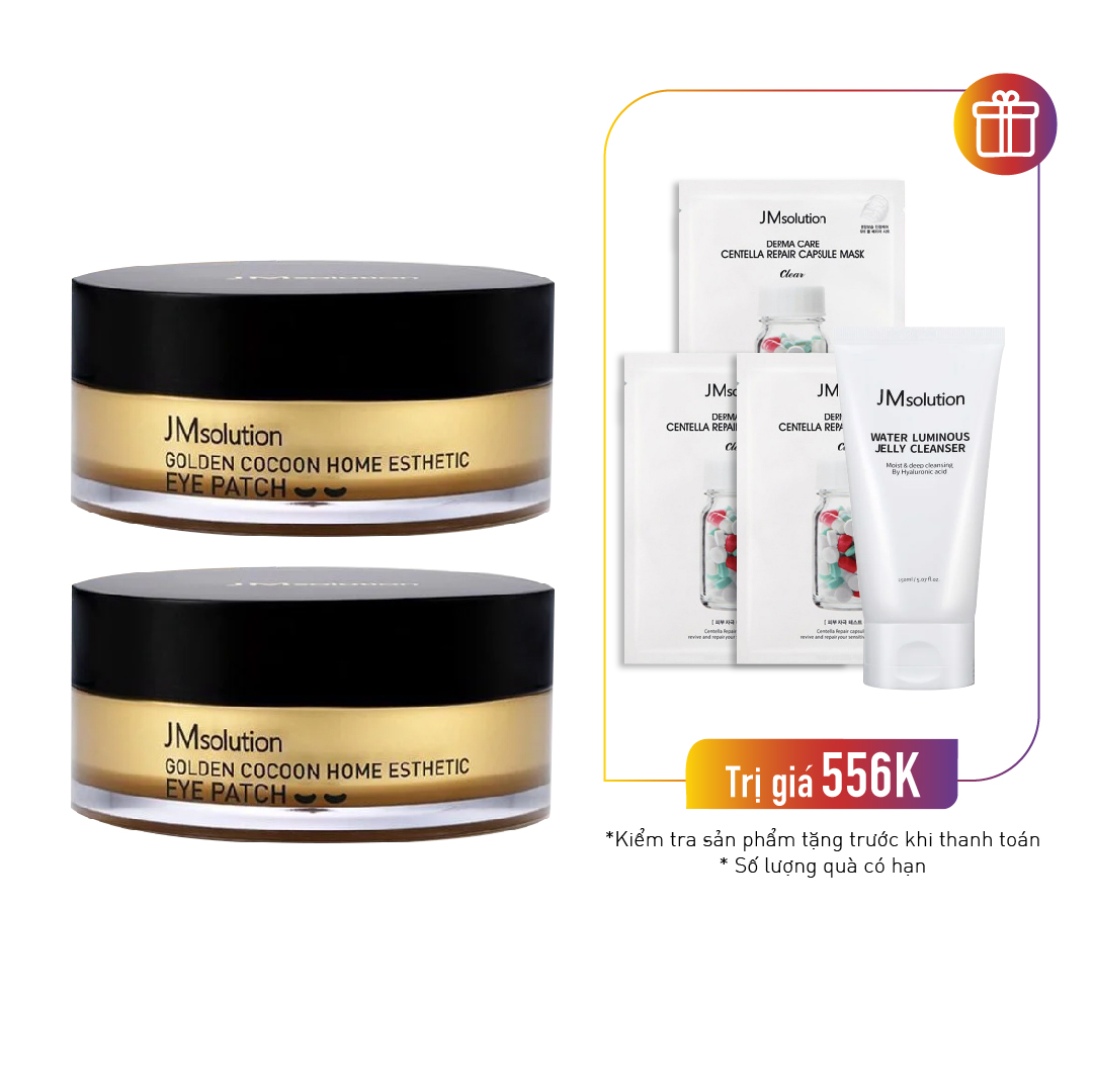 Combo 2 Hộp Mặt Nạ Mắt Cung Cấp Ẩm Ngăn Ngừa Lão Hóa Da Jmsolution Golden Cocoon Home Esthetic Eye Patch (60Pcs X2)