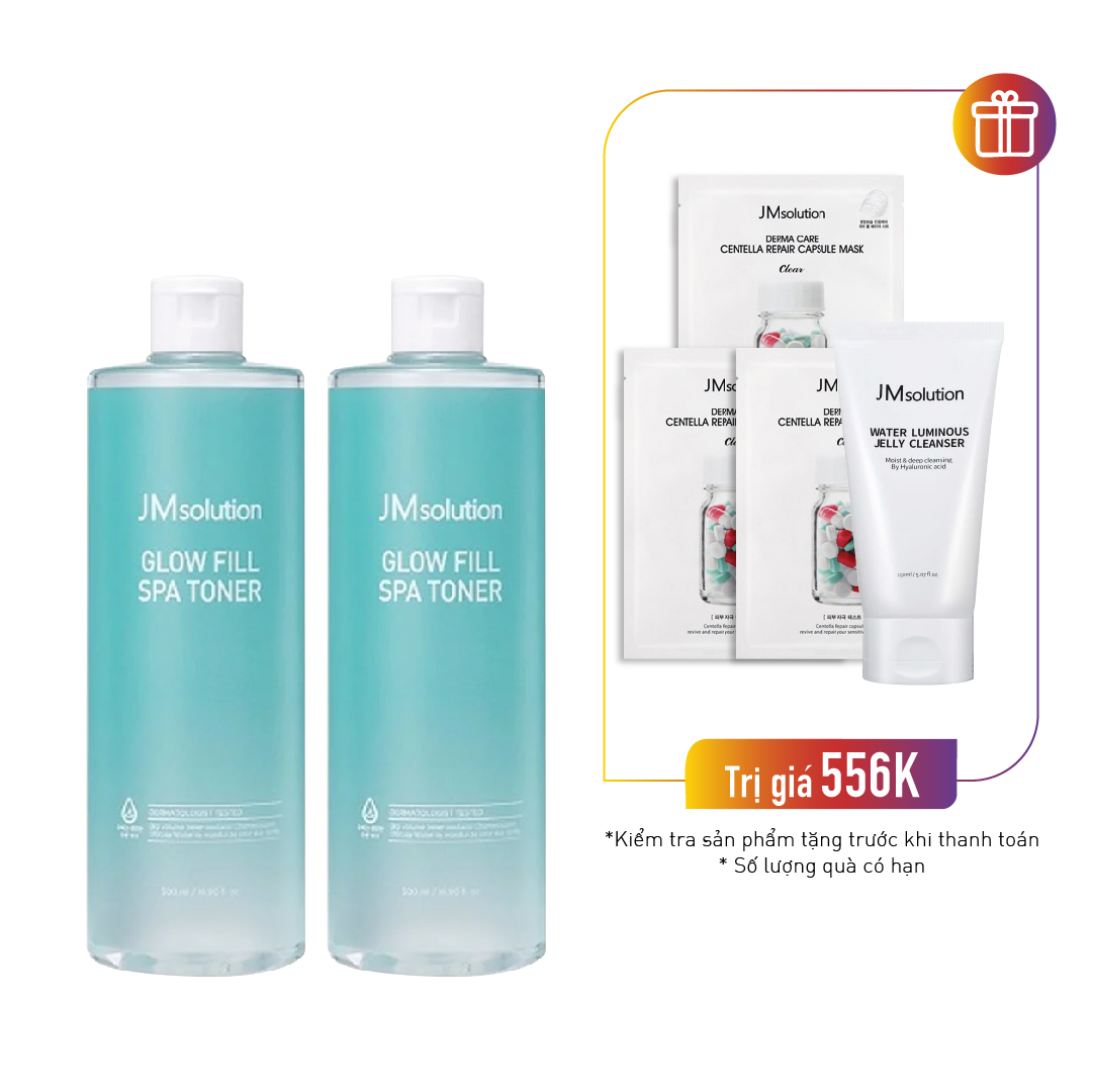 Combo 2 Chai Nước Cân Bằng Cấp Ẩm Jm Solution Glow Fill Spa Toner 500Ml