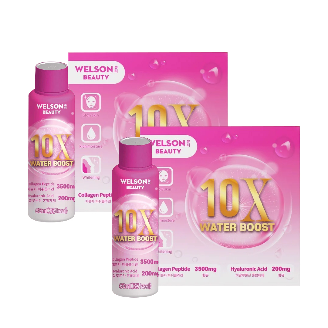 [Ls Mua 1 Tặng 1] Nước Uống Collagen Cấp Ẩm Welson Beauty 10X Water Boost Collagen Drink (Hộp 6 Chai X 50Ml)