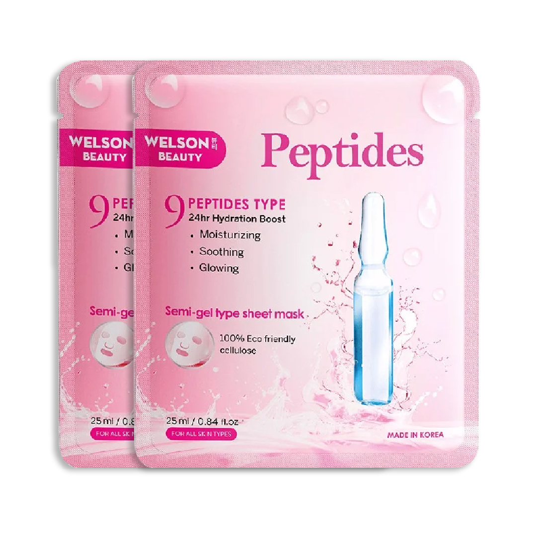 [Ls Mua 1 Tặng 1] Mặt Nạ Cấp Ẩm 24H Trẻ Hóa Da Welson Beauty Peptides Moisturising 25Ml (2 Miếng)