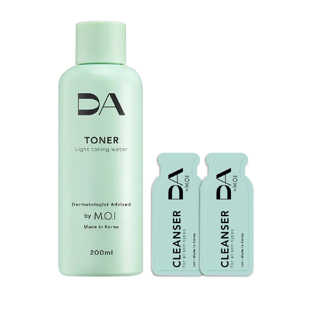 [Combo C2] Nước Cân Bằng Da Toner By M.o.i 200Ml (Tặng 2 Sữa Rửa Mặt 2 Trong 1 Dạng Gel Da Face Cleanser By M.o.i 1Ml)