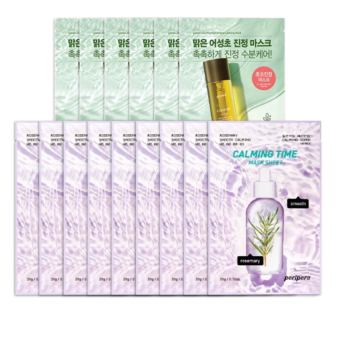 (Mua 6 Tặng 9) Combo 6 Mặt Nạ Dưỡng Ẩm Làm Dịu Da Goodal Houttuynia Cordata Calming Mask (Tặng 9 Mặt Nạ Giấy Peripera Calming Time Mask)