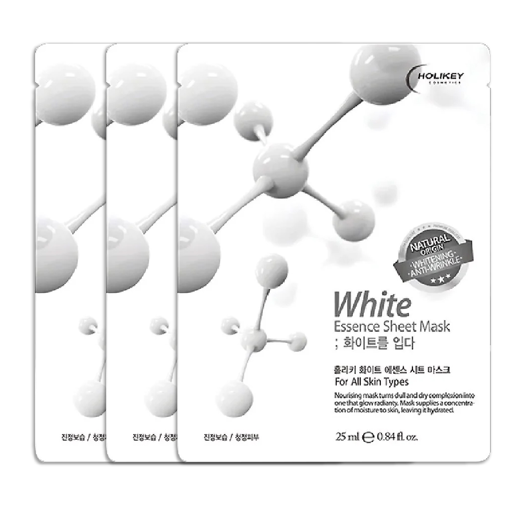 Combo 3 Mặt Nạ Giúp Trắng Sáng Da Holikey White Essence Sheet Mask 25Ml