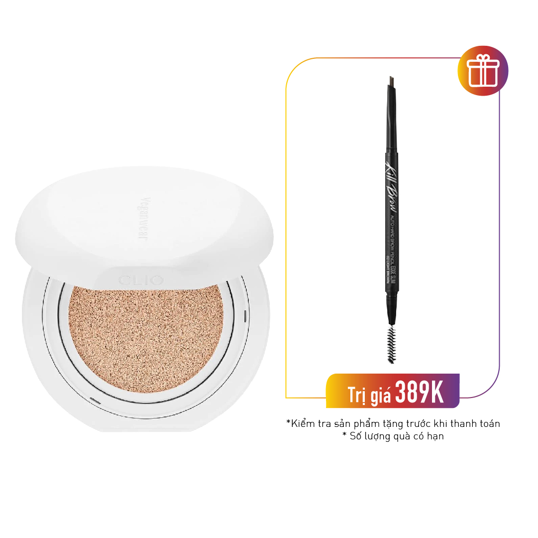 Phấn Nước Thuần Chay Cấp Ẩm Clio Vegan Wear Hyaluronic Serum Cushion Spf45, Pa++