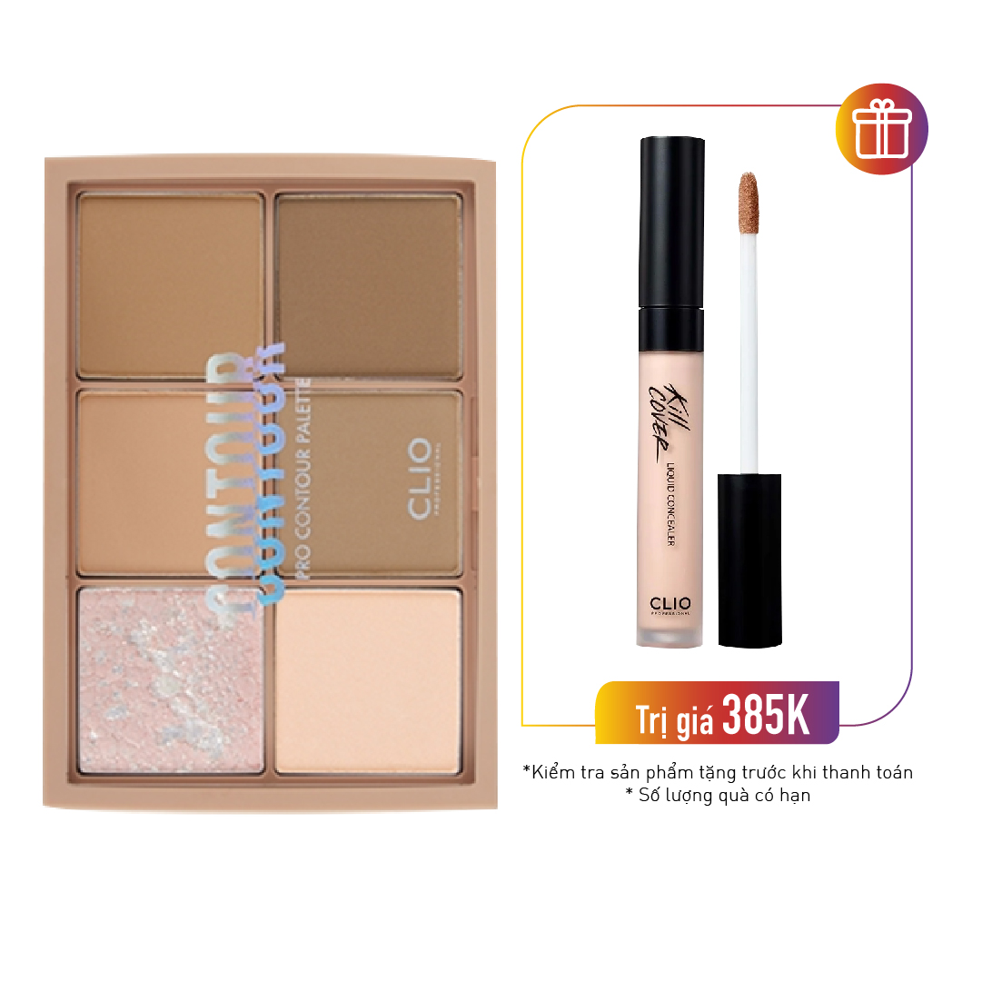 Bảng Phấn Tạo Khối Clio Pro Contour Palette 01 Mute Hazel (3.3Gx6)