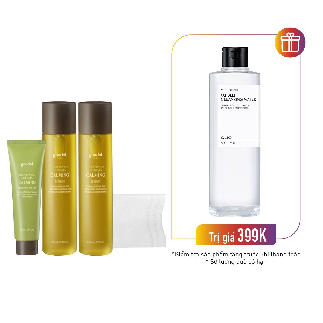 Bộ Tinh Chất Làm Dịu Da Goodal Houttuynia Cordata Calming Essence Double Edition (4Pc)
