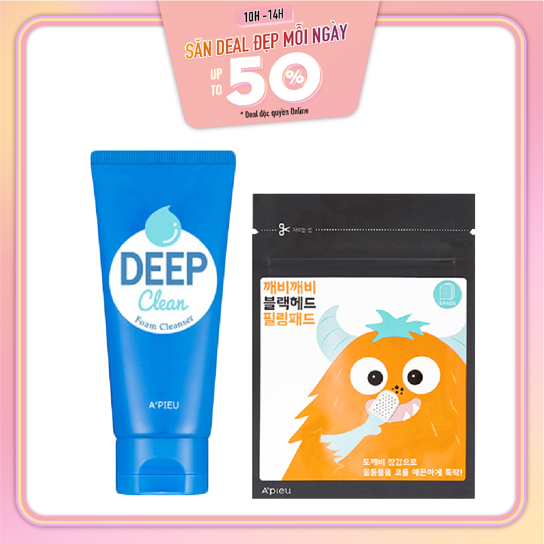 Combo Sữa Rửa Mặt Sạch Sâu A'pieu Deep Clean Foam Cleanser 130Ml