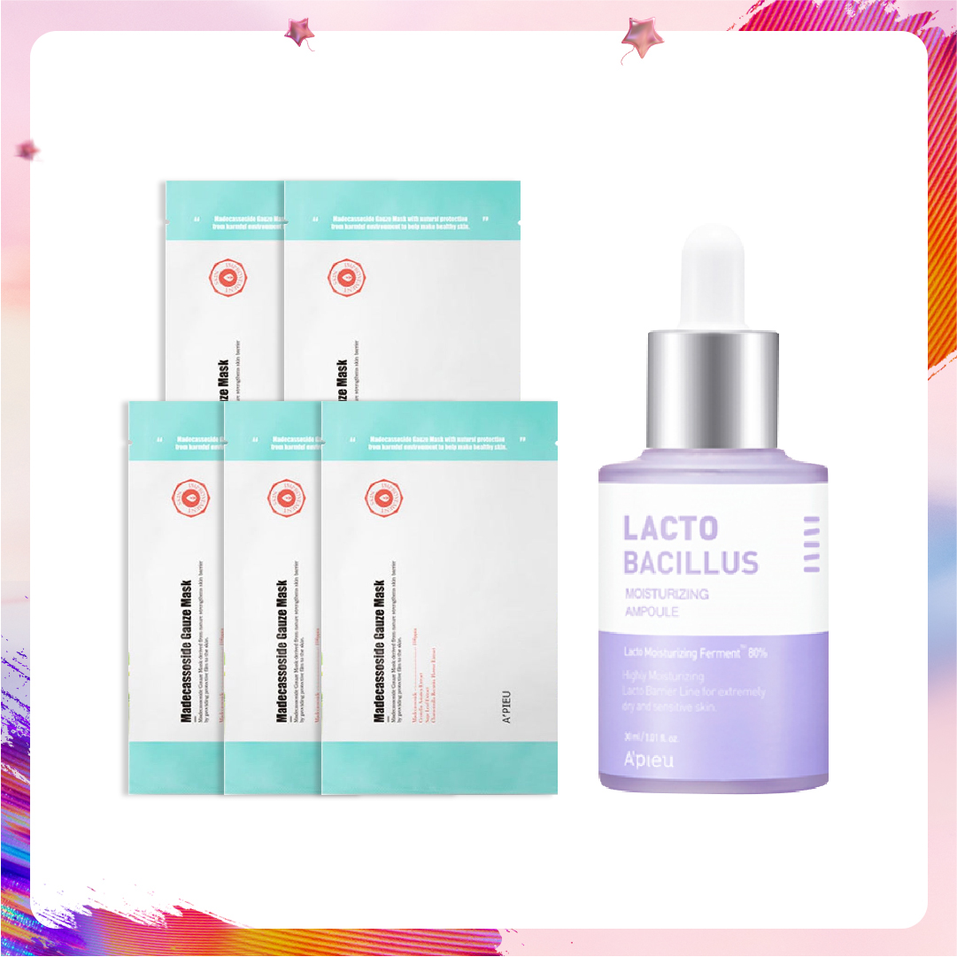 Combo Mặt Nạ Và Tinh Chất Dưỡng Ẩm A'pieu Lactobacillus Moisturizing Ampoule