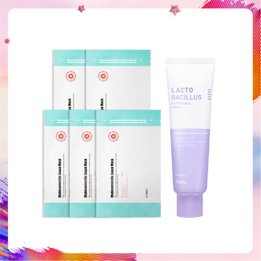 Combo Mặt Nạ Và Kem Dưỡng Ẩm A'pieu Lactobacillus Moisturizing Cream