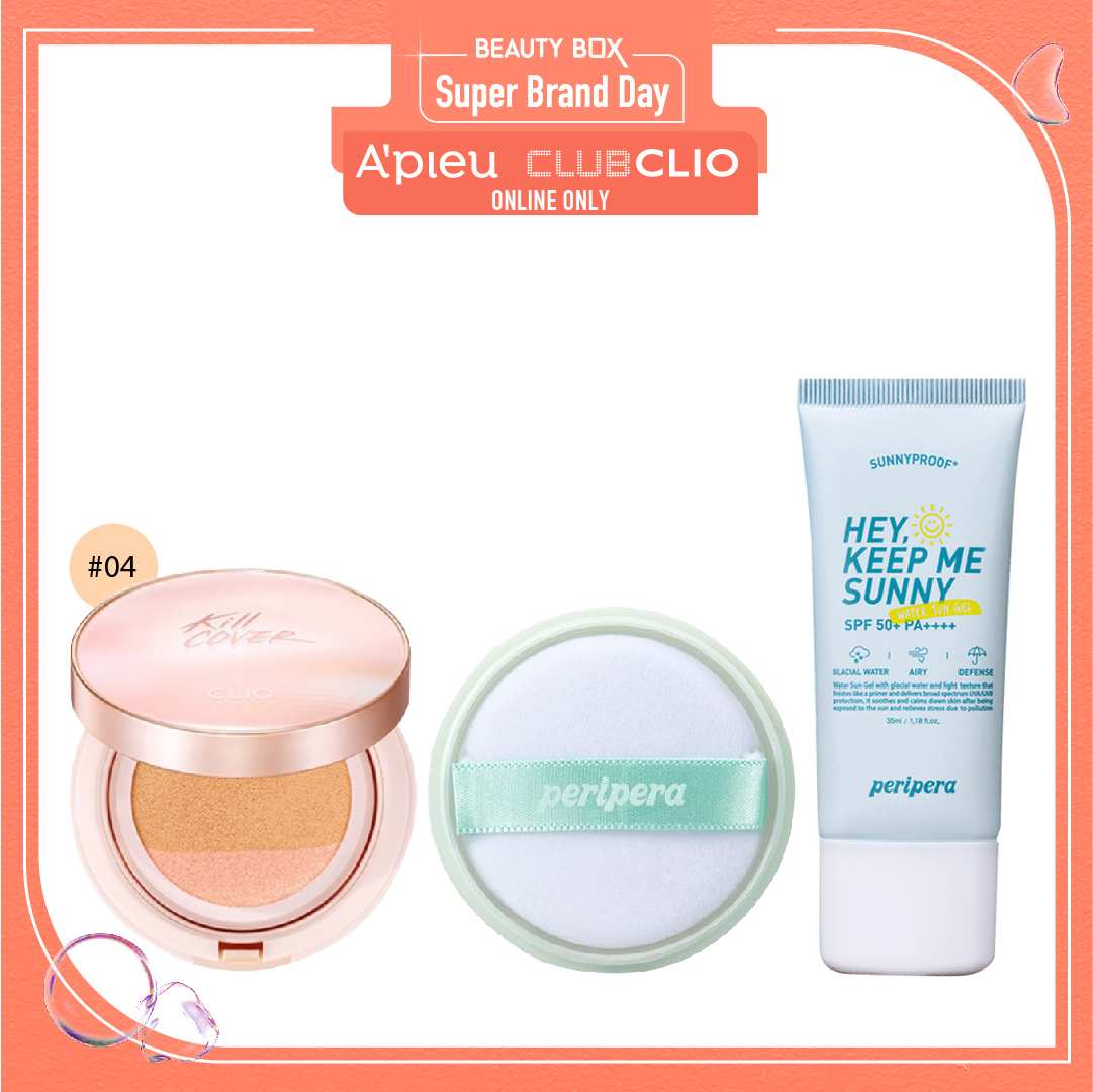 Combo Phấn Nước Căng Bóng Clio Kill Cover Pink Glow Cream Cushion Spf40 Pa++ 04 Bo Ginger