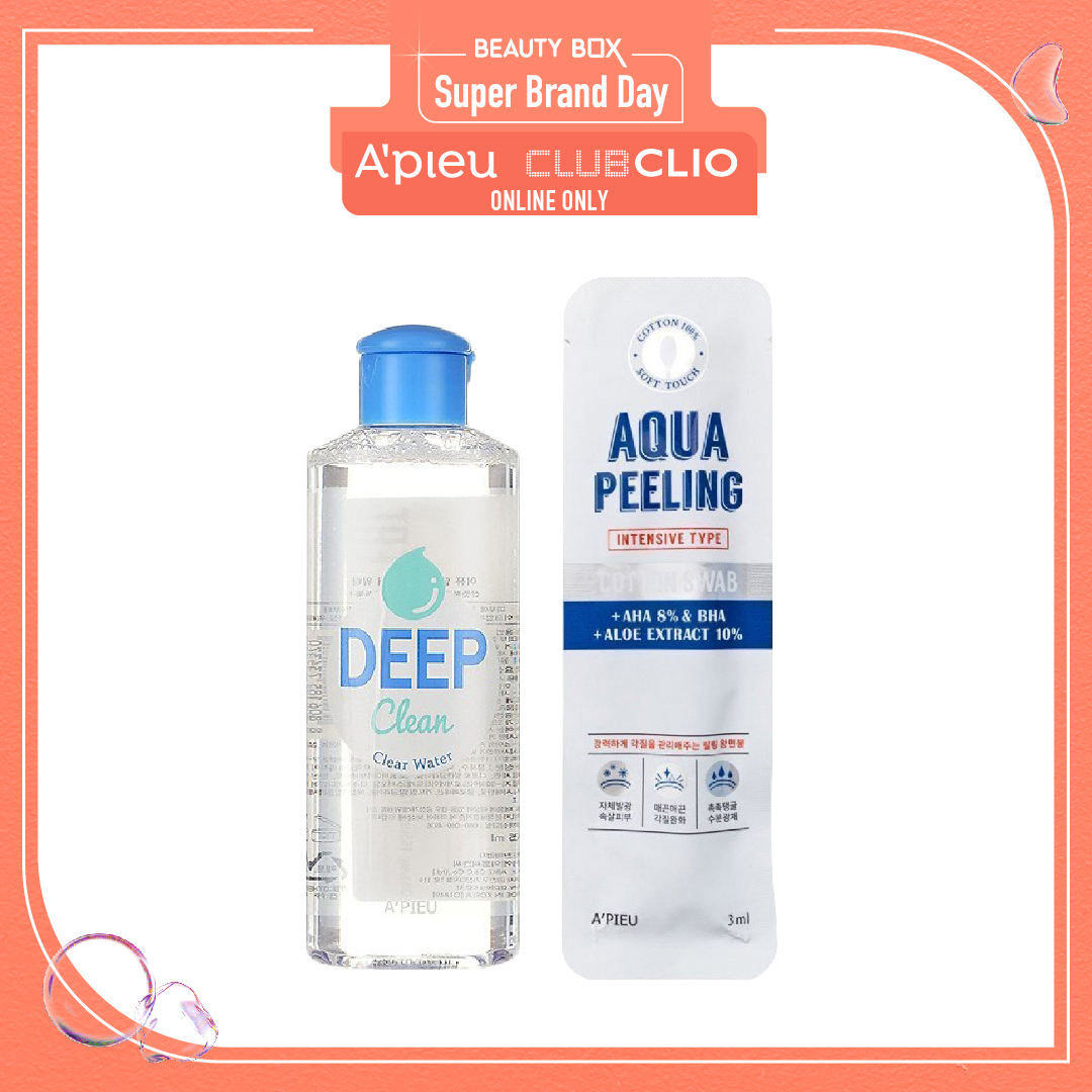 Combo Nước Tẩy Trang Cấp Ẩm A'pieu Deep Clean Clear Water 165Ml