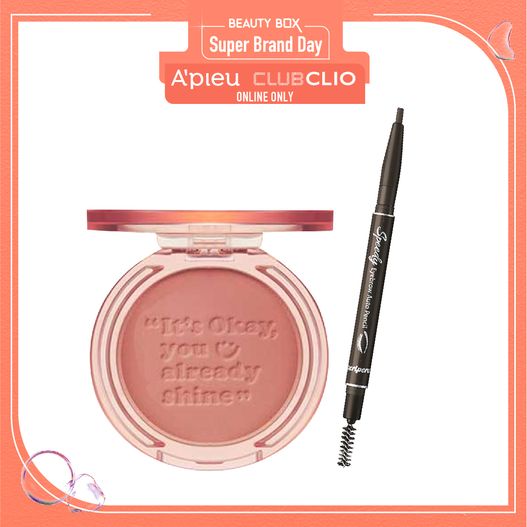 Combo Má Hồng Nhung Mịn, Lâu Trôi Peripera Pure Blushed Sunshine Cheek 05 Dusky Rose