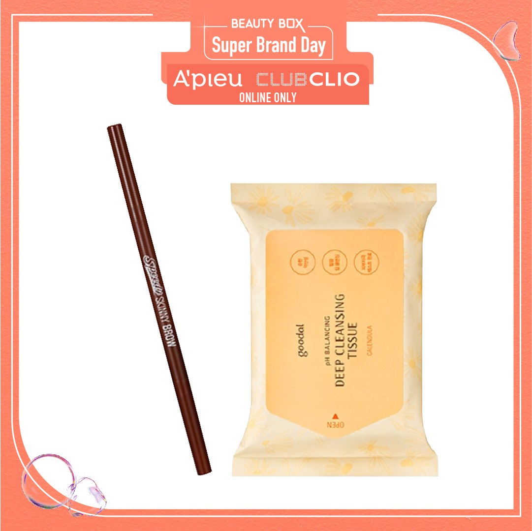 Combo Chì Chân Mày Peripera Speedy Skinny Brow 04 Red Brown