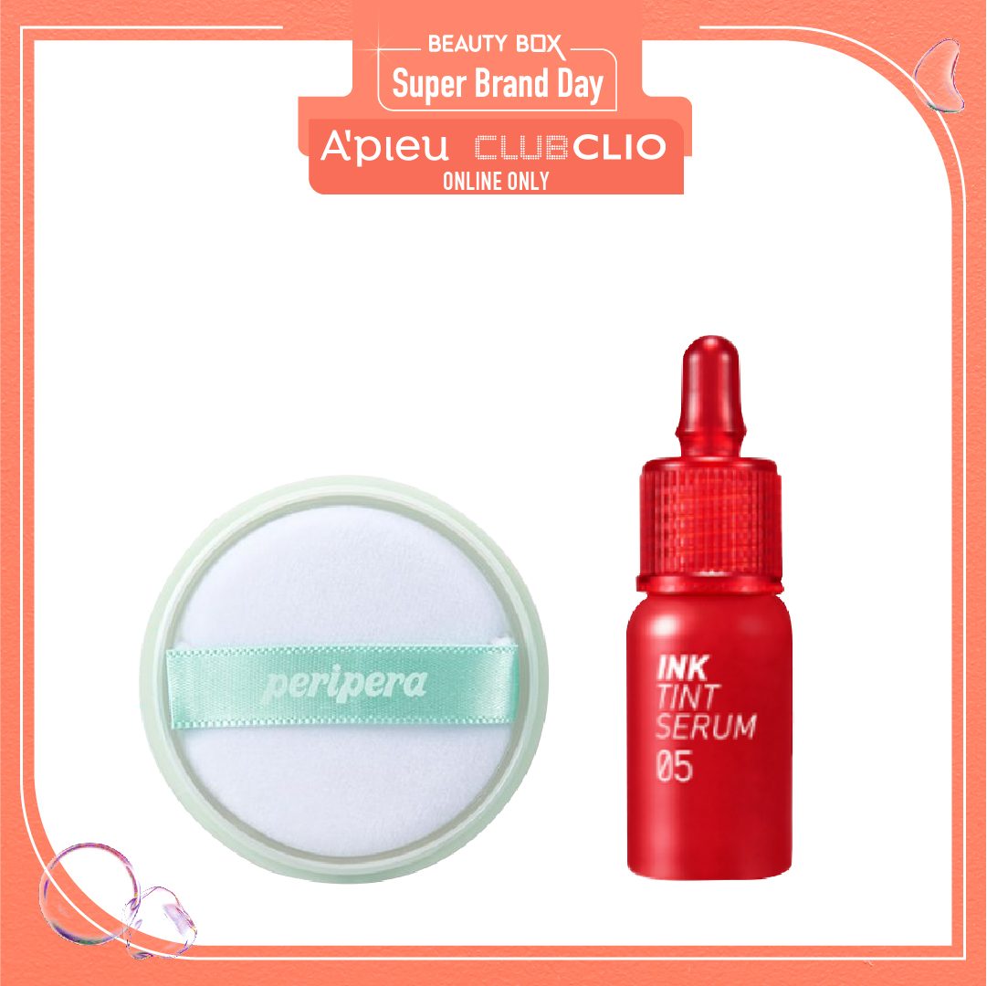 Combo Son Tint Hiệu Ứng Căng Mọng Peripera Ink Tint Serum 05 Go Go Red