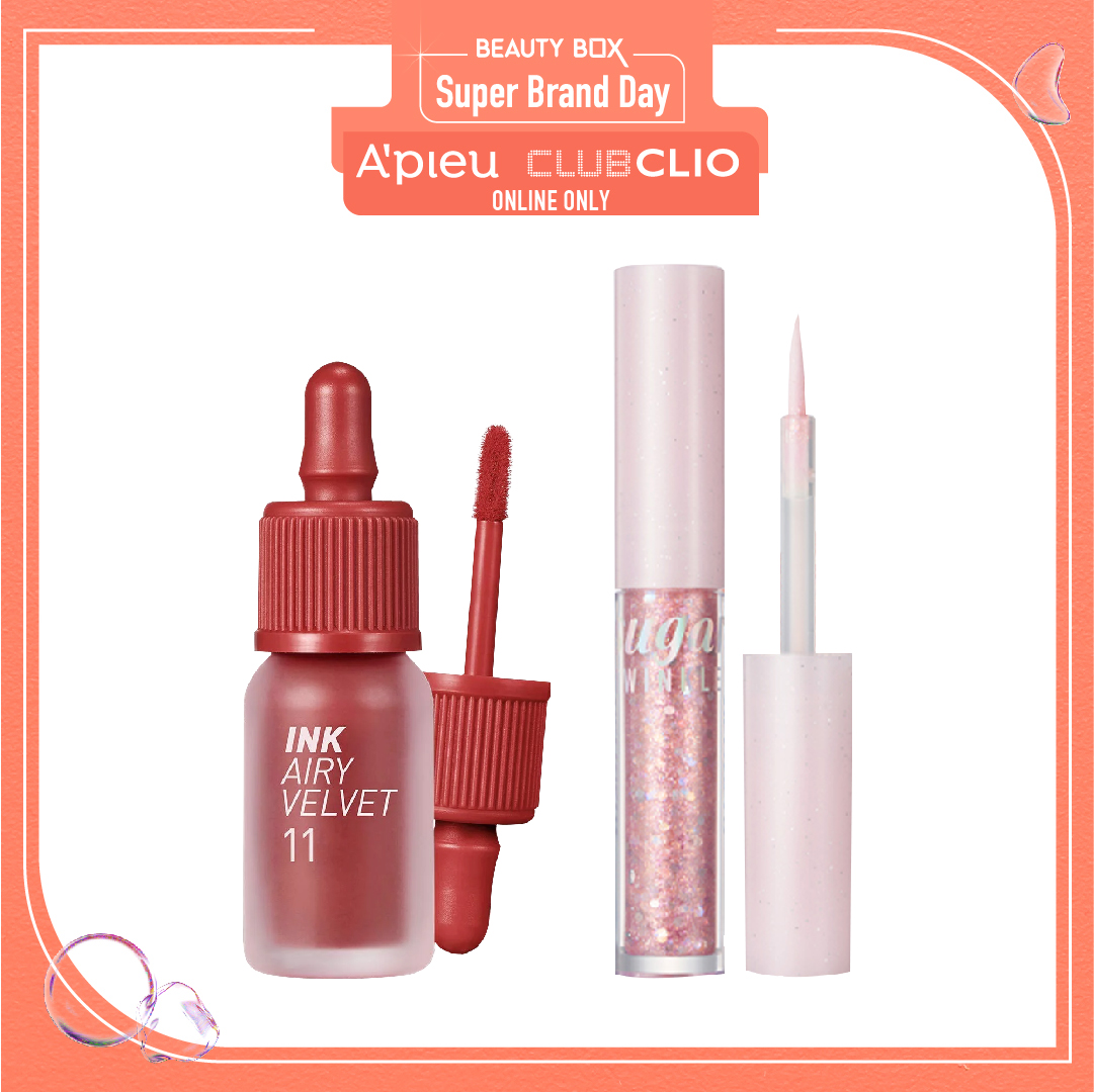 [Màu 11 Full Red Brick] Combo Son Kem Lì Peripera Ink Airy Velvet