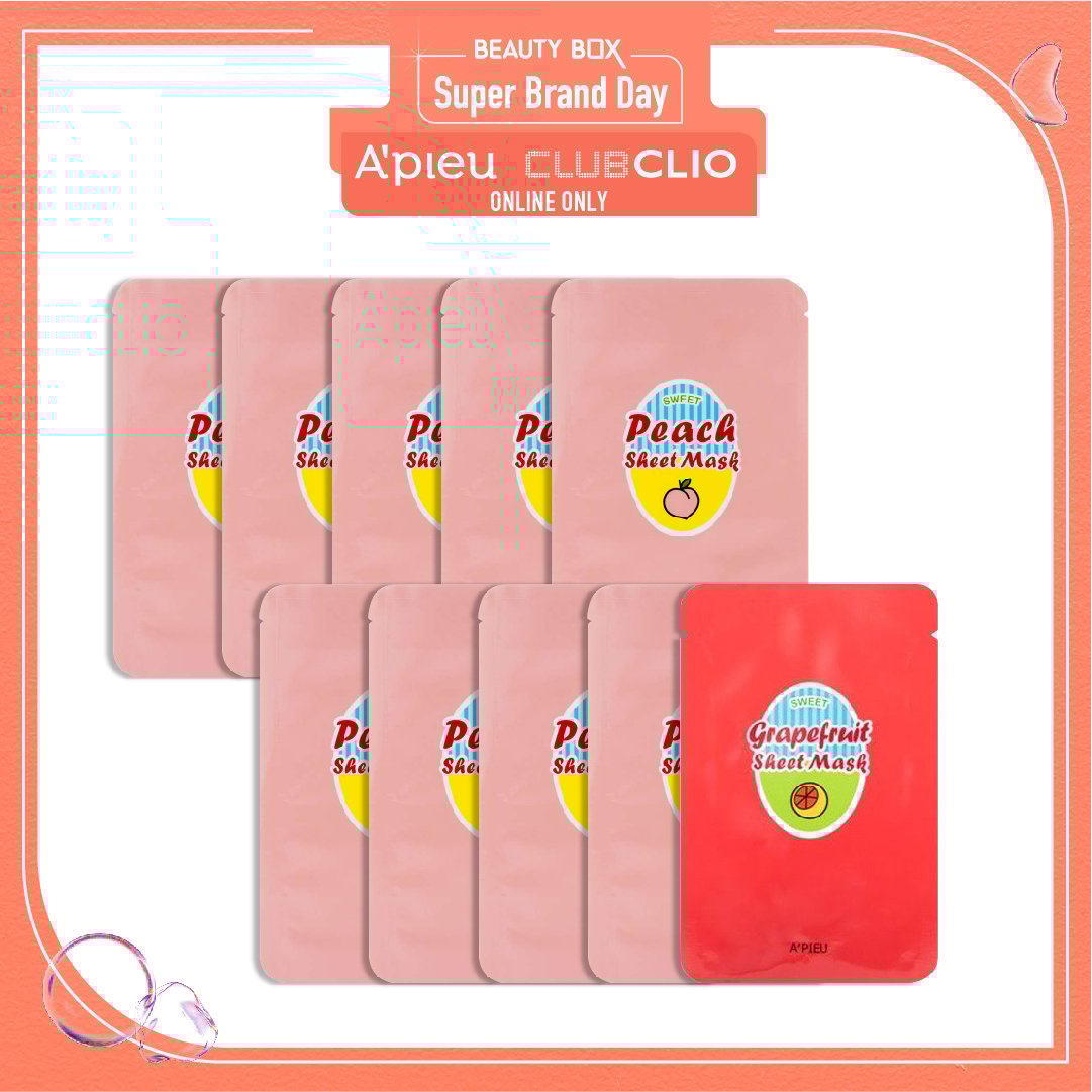 Combo 10 Mặt Nạ Giấy Nuôi Dưỡng Da Trẻ Hóa A'pieu Peach & Yogurt Sheet