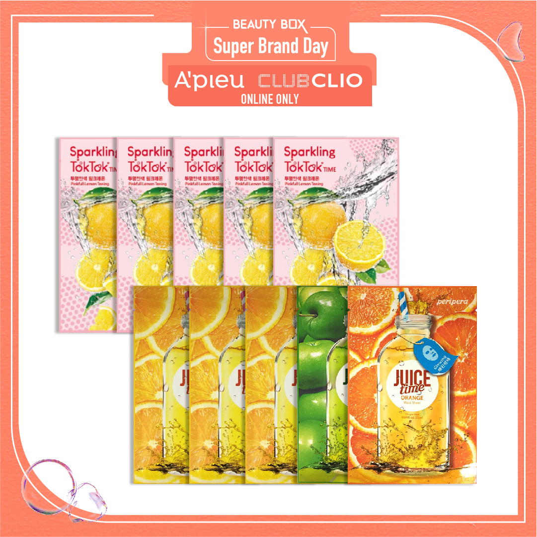 Combo 10 Mặt Nạ Giấy Cấp Ẩm, Sáng Mịn Da Peripera Time Sheet