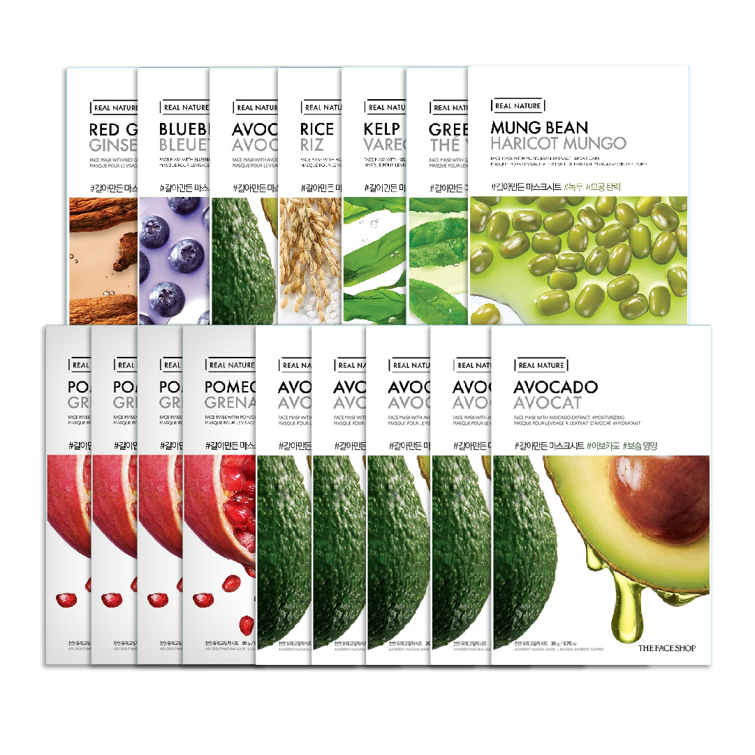 [Mua 7 Tặng 9] Combo Mặt Nạ Giấy Thefaceshop Real Nature Dưỡng Ẩm Da Hàng Ngày