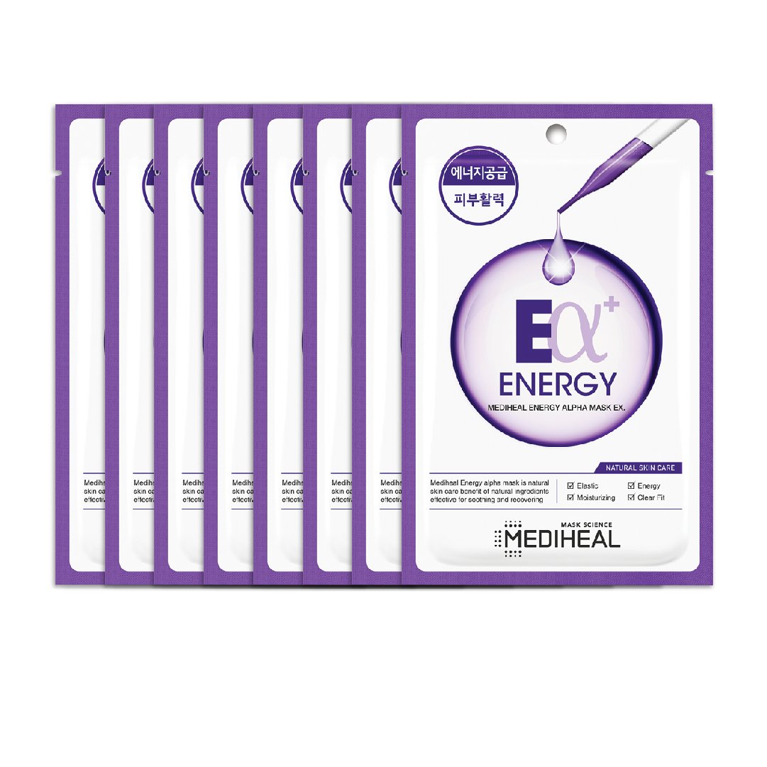 [Mua 4 Tặng 4] Combo Mặt Nạ Giấy Phục Hồi Sinh Khí Làn Da Mediheal Energy Alpha Mask Ex (23Mlx 8 Miếng)