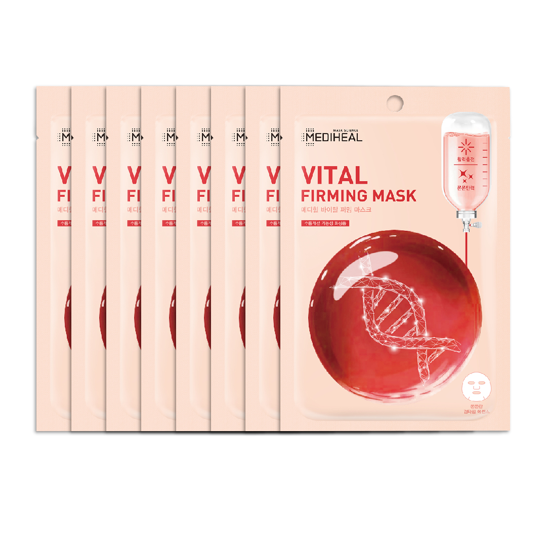 [Mua 4 Tặng 4] Combo Mặt Nạ Giấy Làm Sáng Mịn Da Mediheal Vital Firming Mask (20Ml X 8 Miếng)