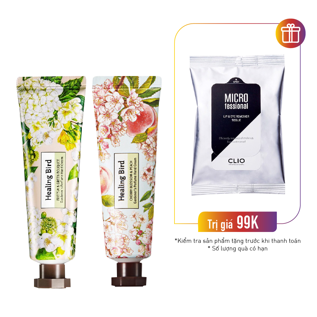 Combo 2 Kem Dưỡng Tay Cung Cấp Ẩm Cho Da Healing Brid Gardener's Perf Handcream (Hương Hoa Anh Đào + Hương Hoa Lan Nam Phi)