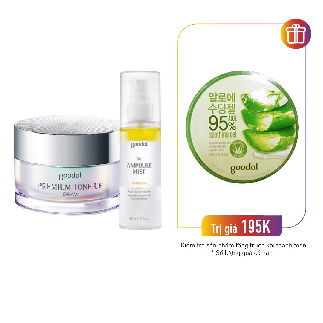 Combo Kem Dưỡng Nâng Tone Da Goodal Premium 30Ml & Xịt Khoáng Goodal Oil Ampoule Mist Camellia