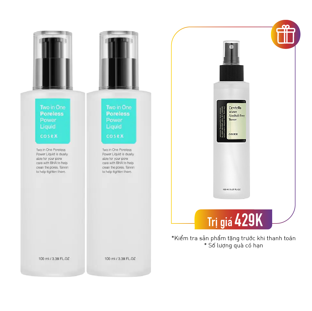 Combo 2 Tinh Chất Dưỡng Da Mặt Two In One Poreless Power Liquid Cosrx