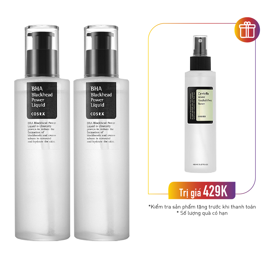 Combo 2 Tẩy Tế Bào Chết Da Mặt Cosrx Bha Blackhead Power Liquid