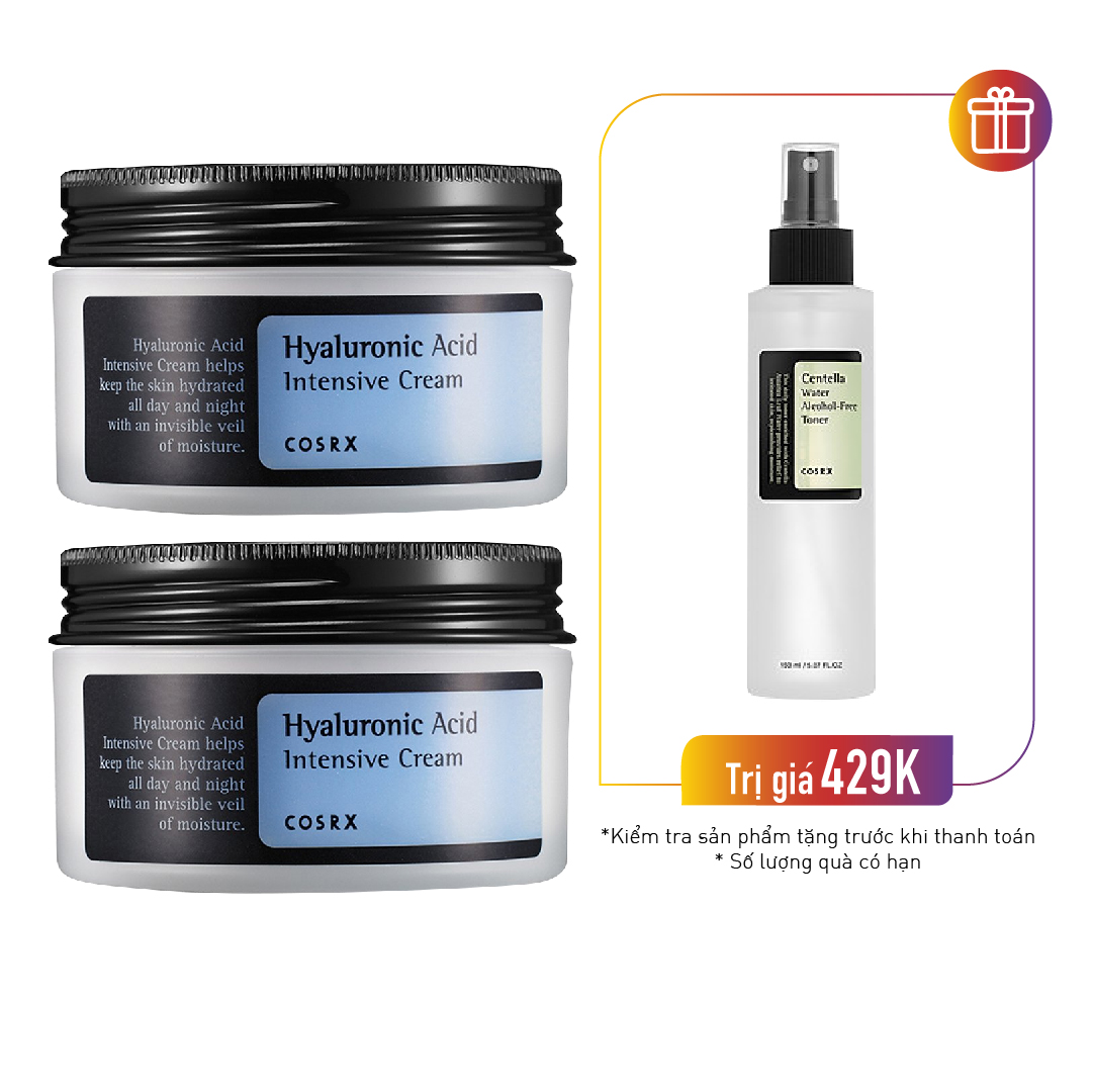 Combo 2 Kem Dưỡng Ẩm Chuyên Sâu Cosrx Hyaluronic Acid Intensive Cream 100Ml