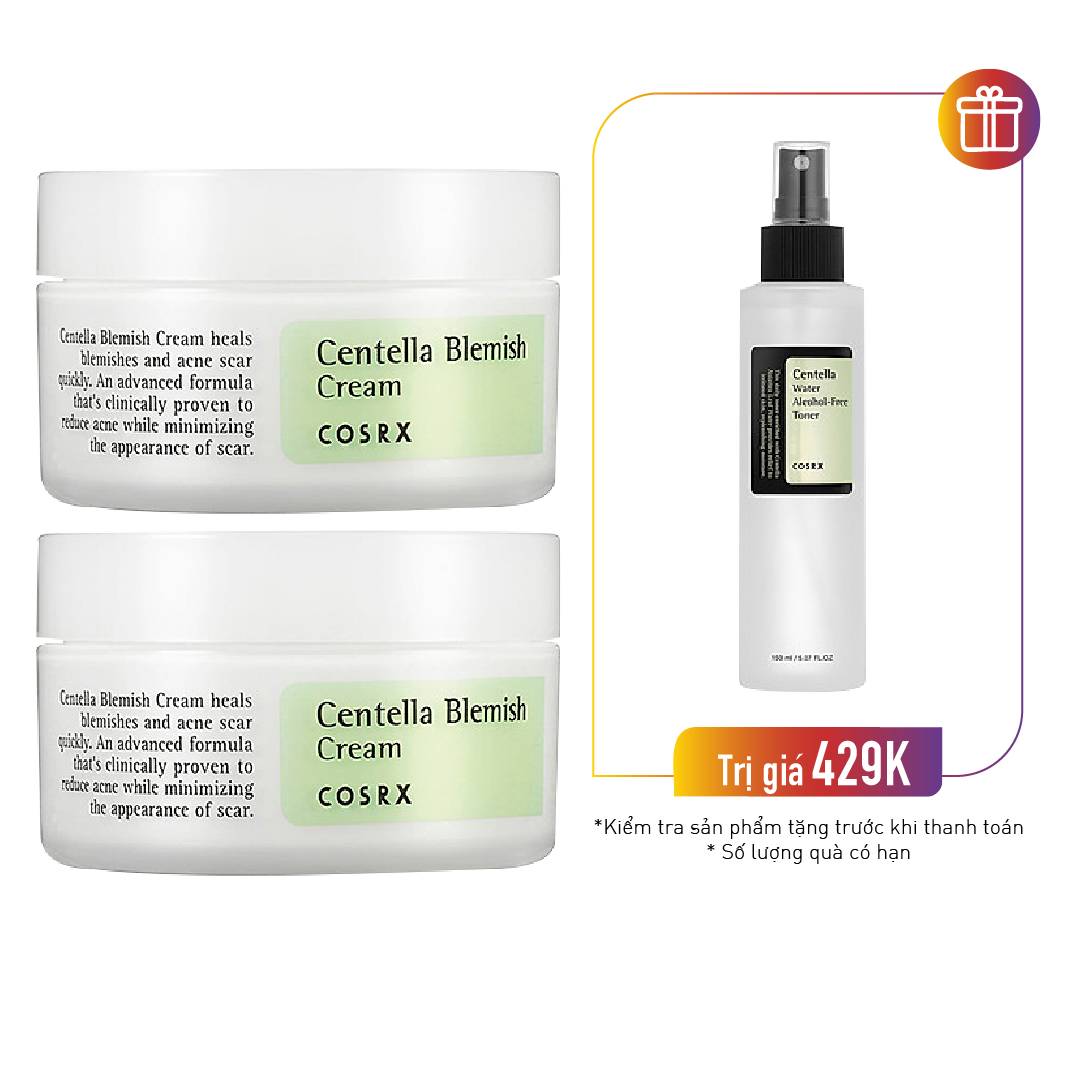 Combo 2 Kem Dưỡng Dành Cho Da Nhạy Cảm Cosrx Centella Blemish Cream 30Ml