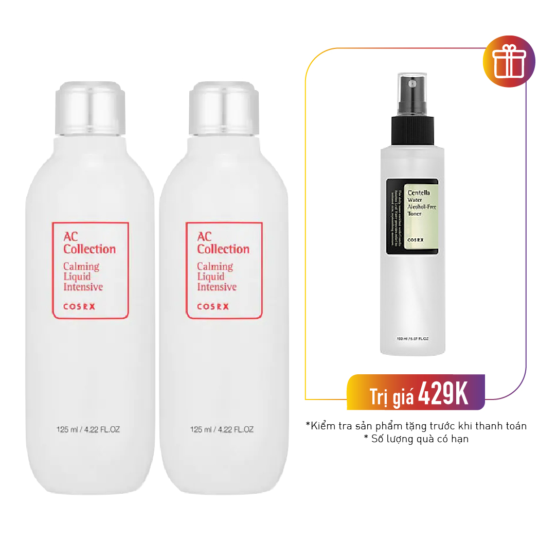Combo 2 Nước Cân Bằng Làm Sạch Da Chết Cosrx Ac Collection Calming Liquid Intensive 120Ml