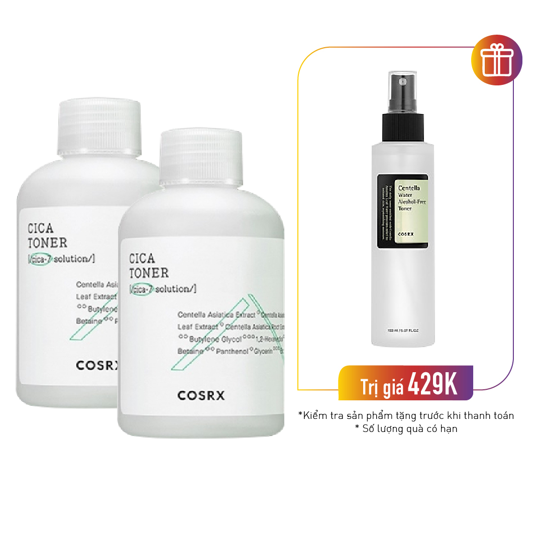 Combo 2 Sản Phẩm Nước Cân Bằng Làm Dịu Da Cosrx Pure Fit Cica Toner 150Ml