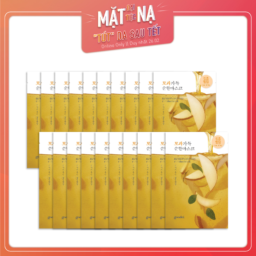 Set 20 Mặt Nạ Nuôi Dưỡng Da Sáng Khỏe Goodal Quince Infused Honey Mild Sheet