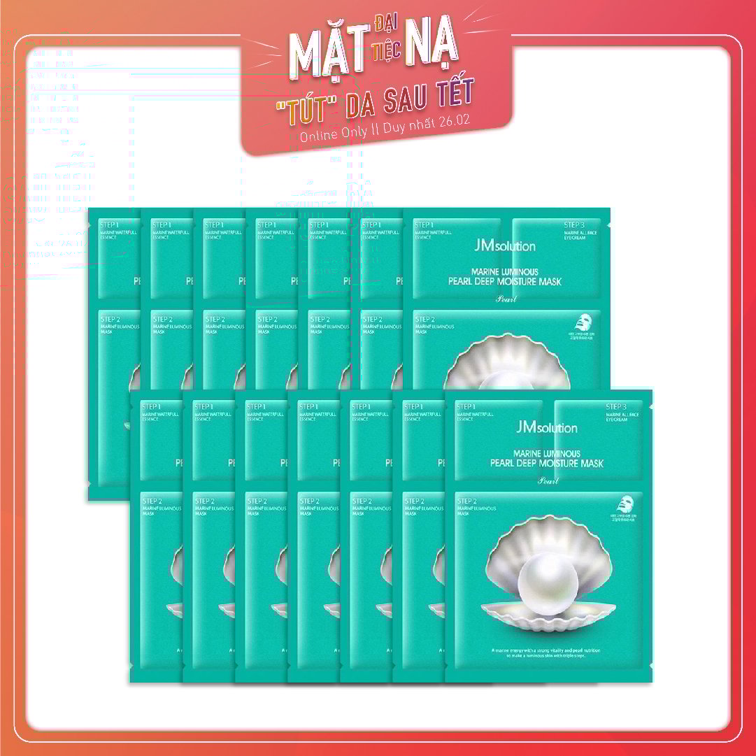 Set 14 Mặt Nạ Làm Săn Chắc Sáng Da Jmsolution Marine Luminous Pearl Deep Moisture