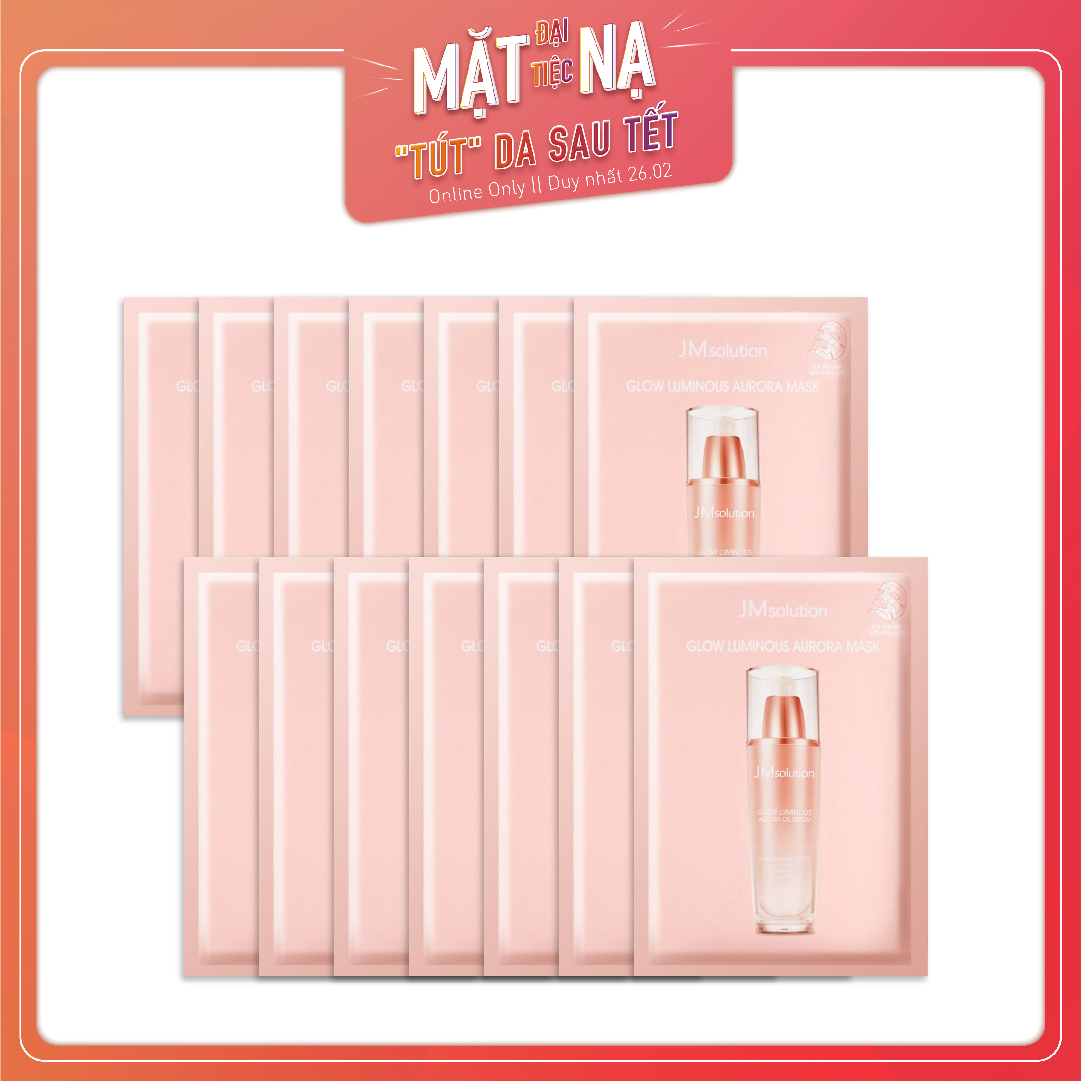 Set 14 Mặt Nạ Cải Thiện Dấu Hiệu Lão Hóa Jmsolution Glow Luminous Aurora