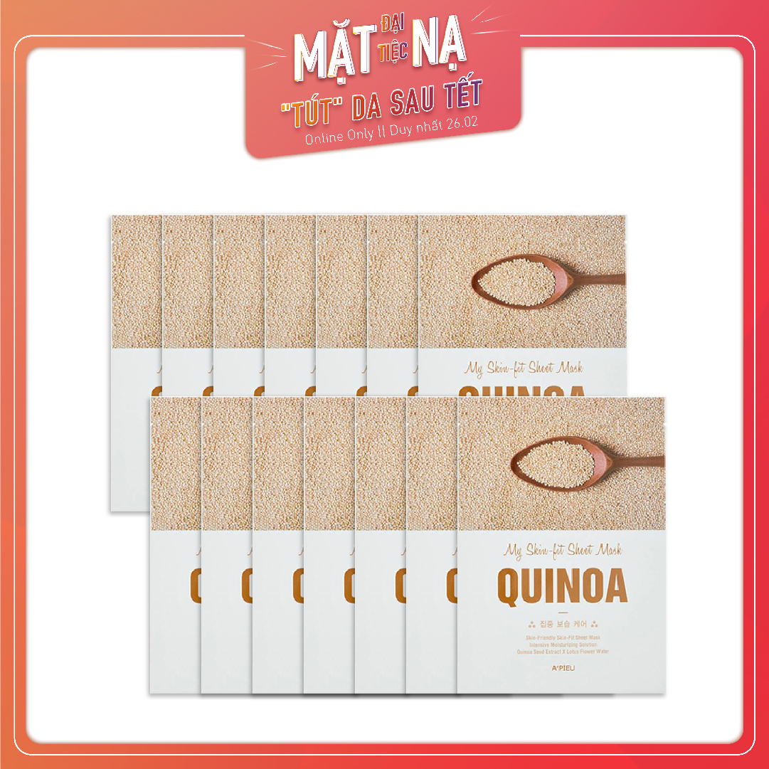 Set 14 Mặt Nạ Giấy Cấp Ẩm Cho Da A'pieu My Skin Fit Sheet Mask (Quinoa)