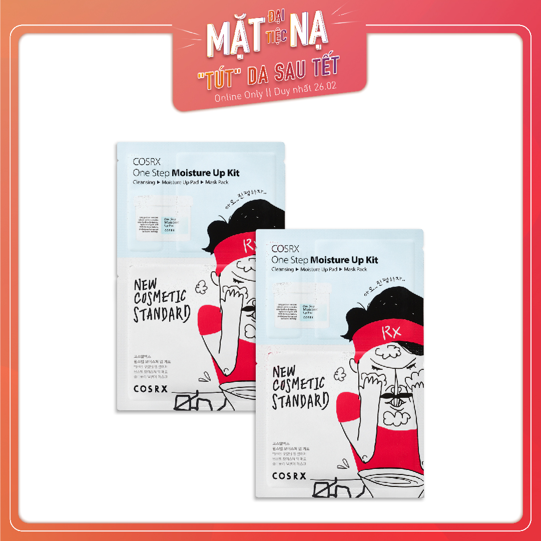 Set 02 Mặt Nạ Giấy Cung Cấp Ẩm Cho Da Cosrx One Step Moisture Up Kit