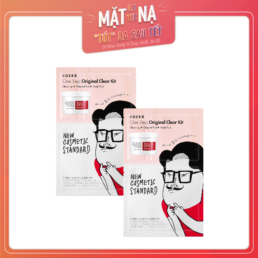 Set 02 Mặt Nạ Giấy Chăm Sóc Da Mụn Cosrx One Step Original Clear Kit