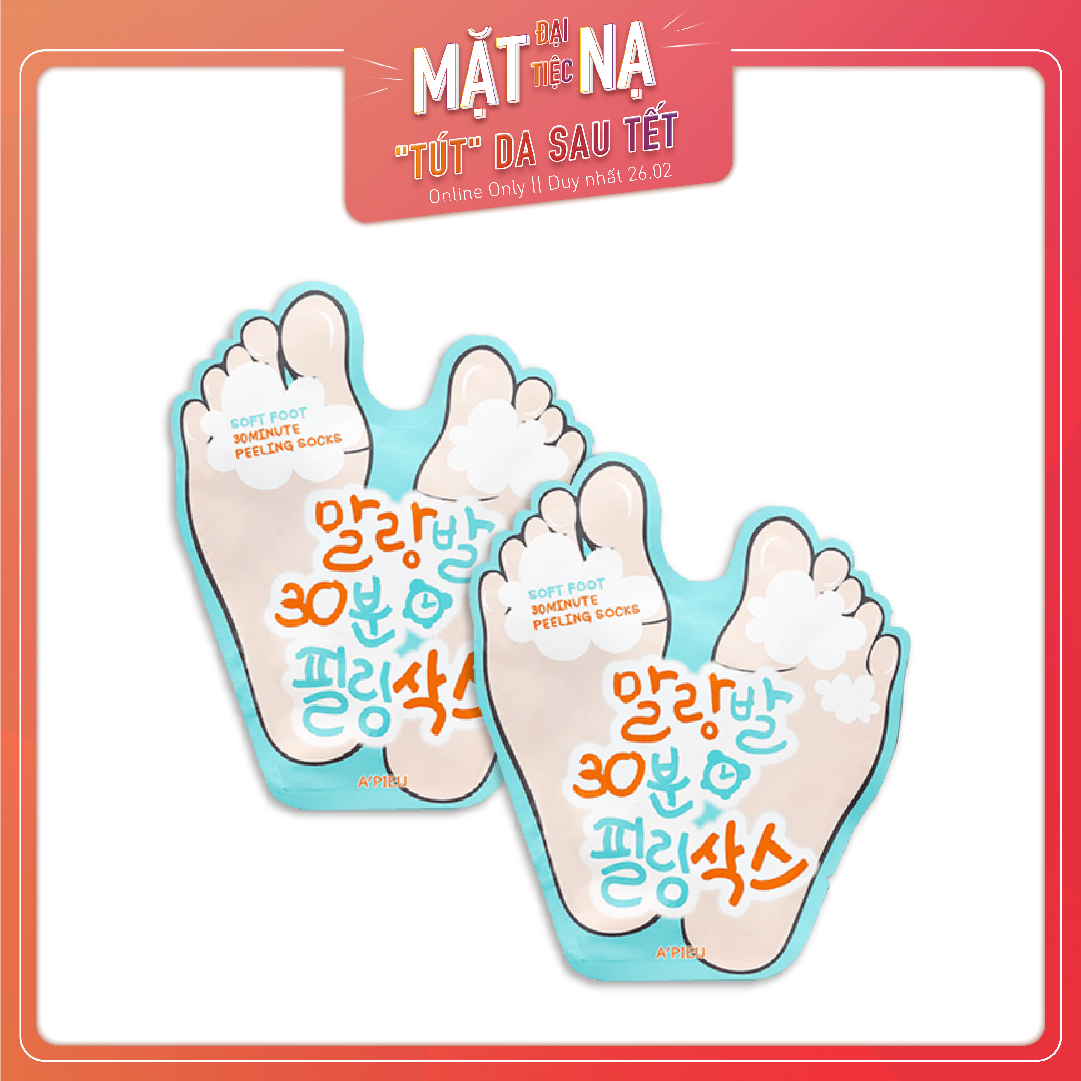 Set 02 Mặt Nạ Ủ Da Chân A'pieu Soft Foot Peeling Socks