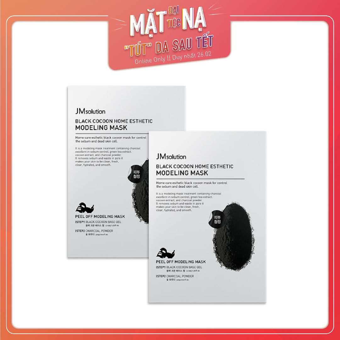 Set 02 Mặt Nạ Giấy Jmsolution Black Cocoon Home Esthetic Modeling