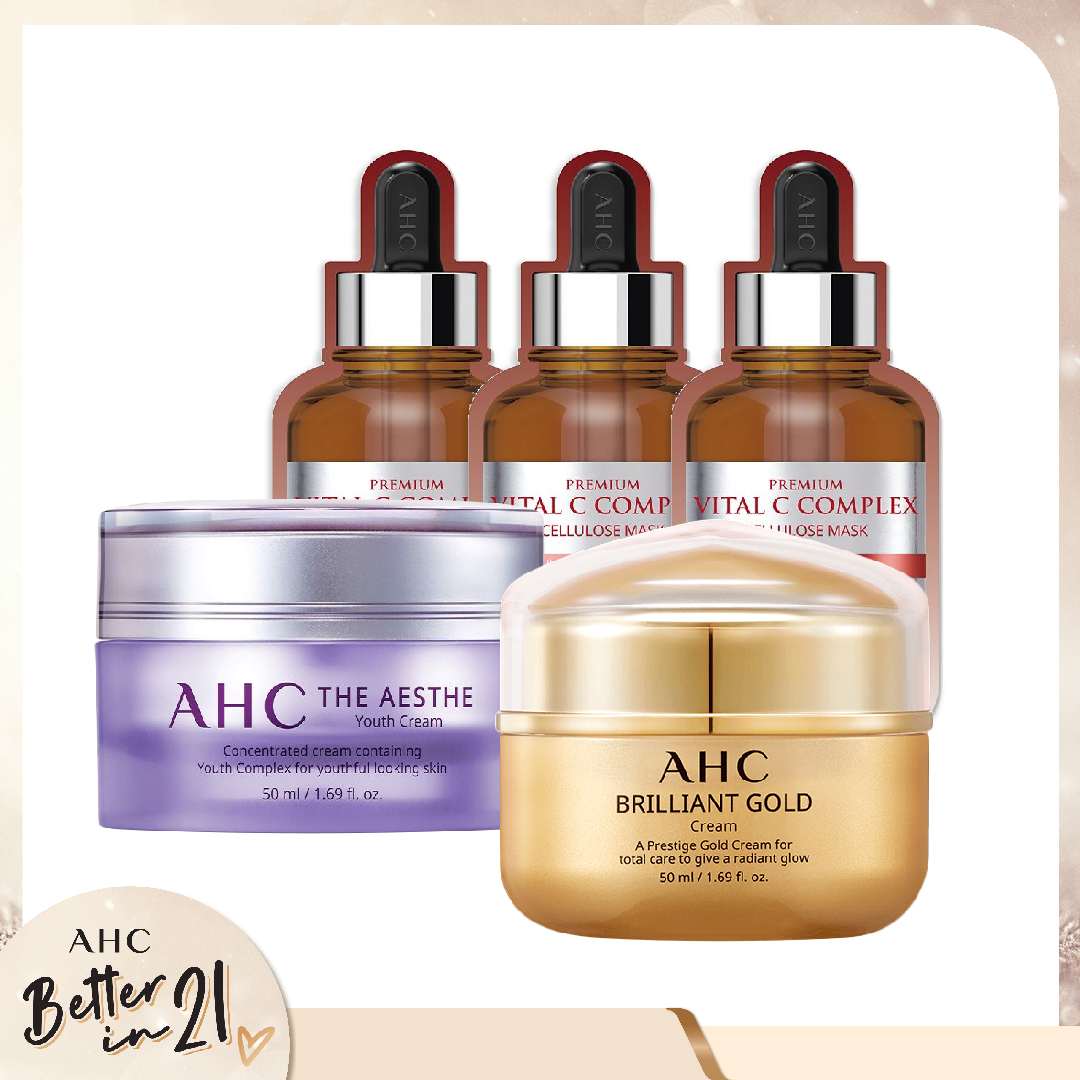 Combo Chống Lão Hóa & Sáng Mịn Làn Da Ahc Brilliant Gold Cream