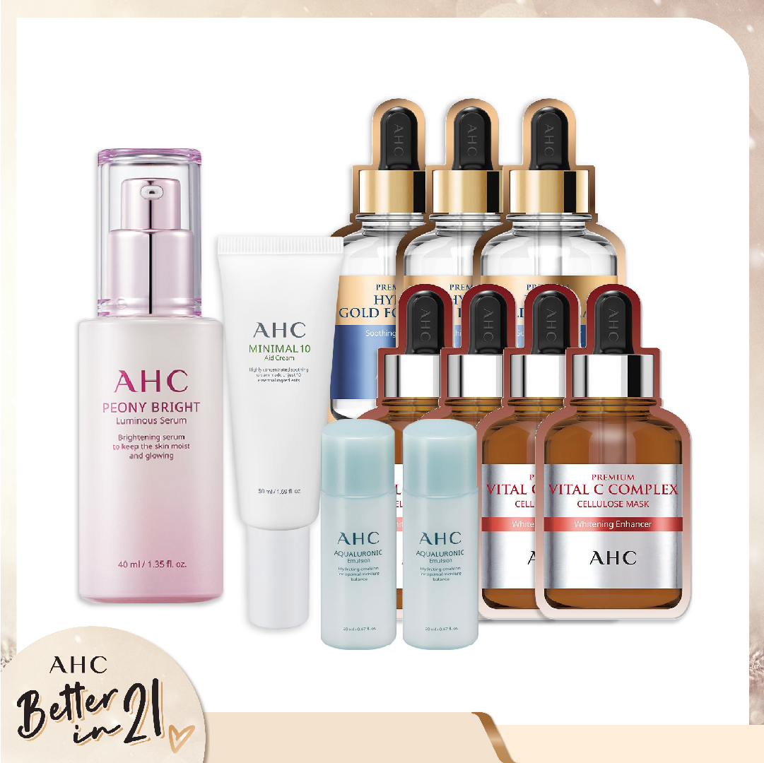 Combo Tinh Chất Dưỡng Sáng Da Ahc Peony Bright Luminous Serum 40Ml (11Pc)