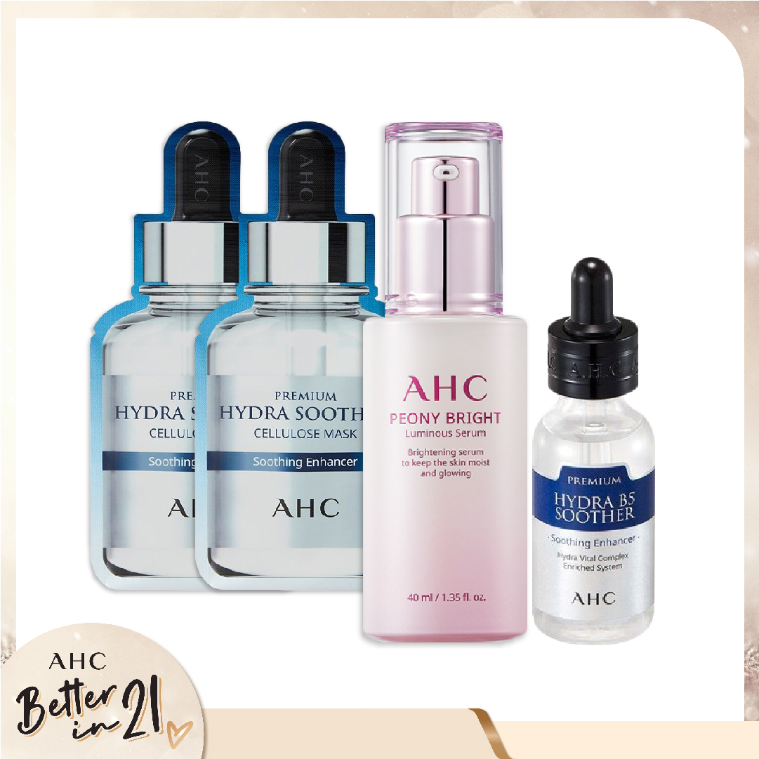Combo Tinh Chất Làm Dịu & Sáng Da Ahc Peony Bright Luminous Serum (4Pc)