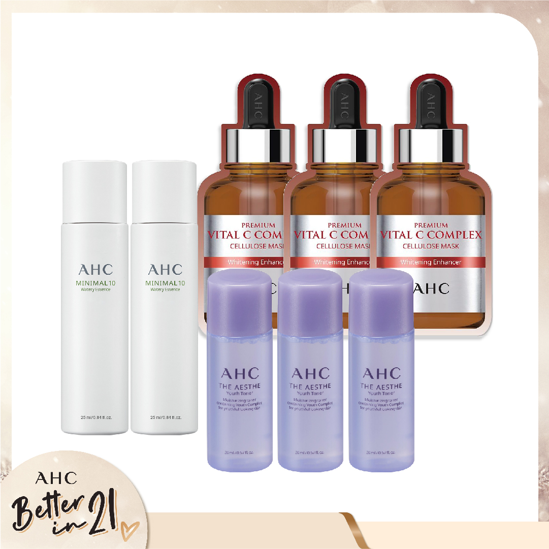 Combo Sản Phẩm Phục Hồi & Dưỡng Sáng Da  Ahc (Minimal 10 - The Aesthe Youth)