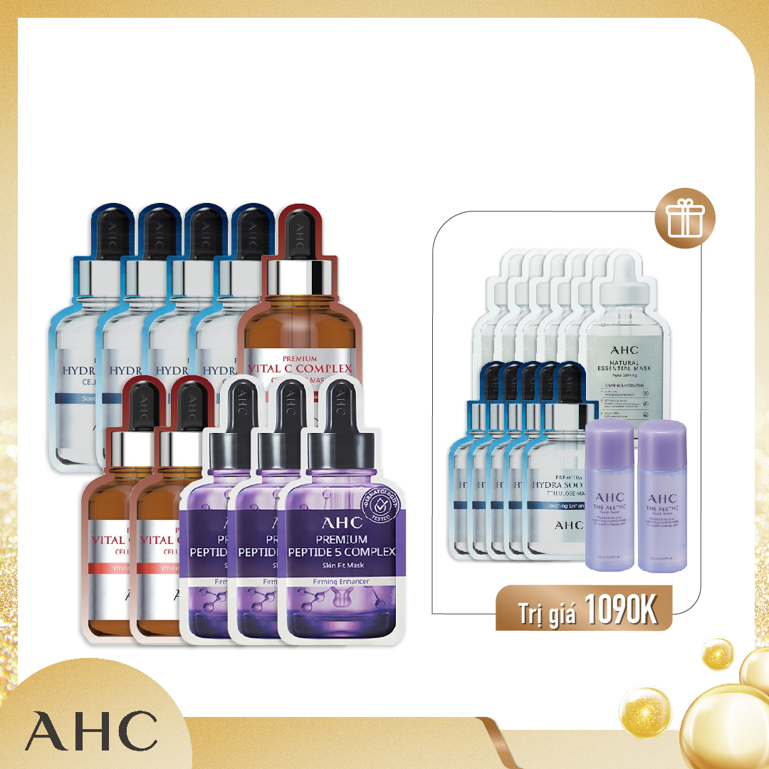 Combo 21 Mặt Nạ Giấy Cấp Ẩm, Làm Dịu Da Ahc #1