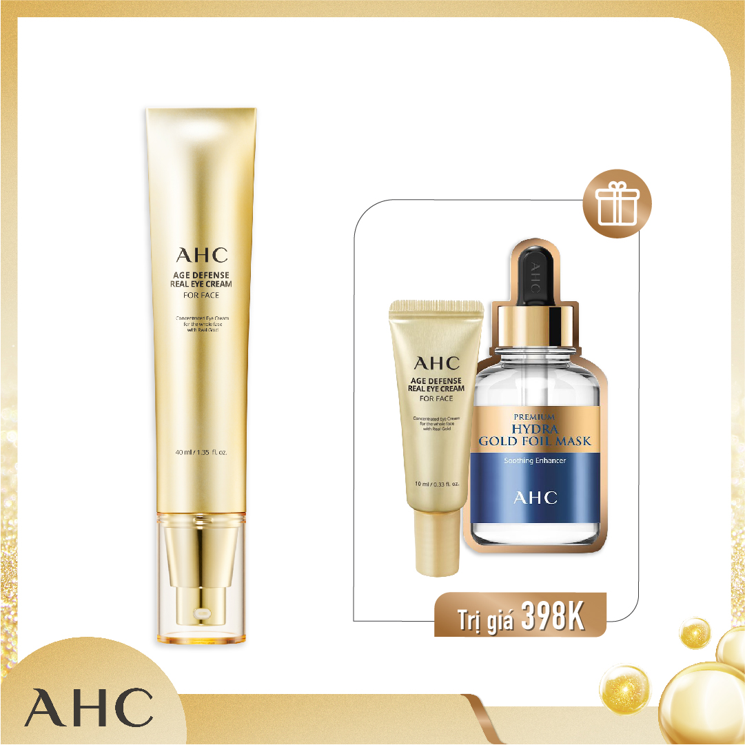Combo Mặt Nạ & Kem Dưỡng Mắt Ahc Age Defense Real Eye Cream For Face