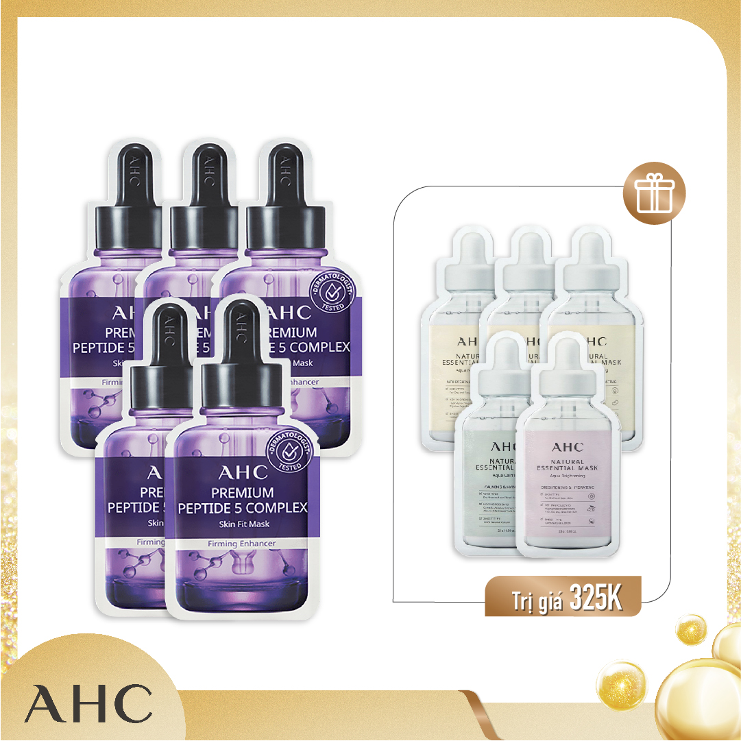 Combo 10 Mặt Nạ Giấy Làm Săn Chắc Da Ahc Premium Peptide 5 Complex