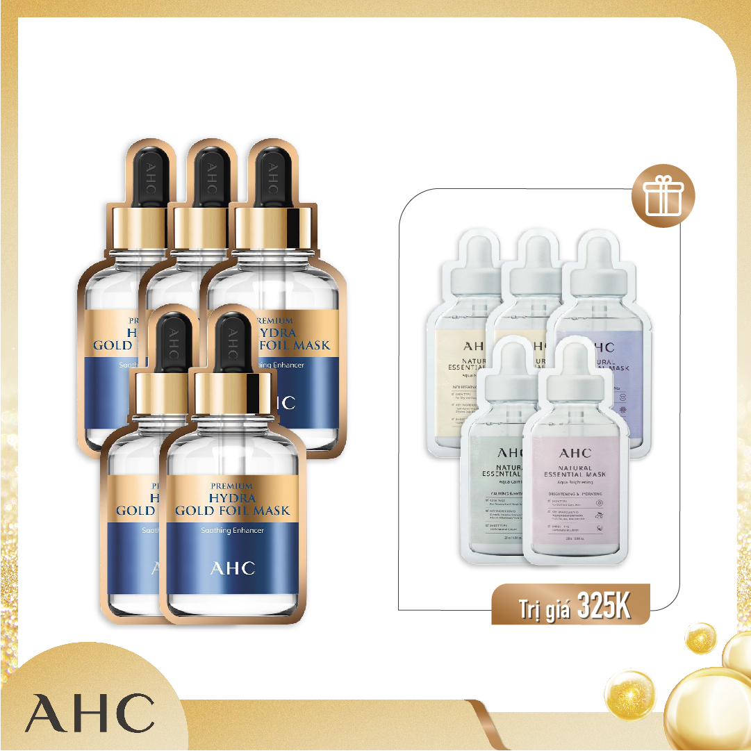 Combo Mặt Nạ Vàng Chống Lão Hóa Ahc Prem Hydra Gold Foil (10Pc)