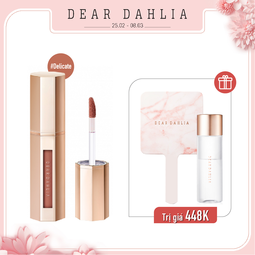 Combo Son Kem Lì Mịn Dear Dahlia Sensuous Matte Lip Suit Delicate Liquid Lipstick 4Ml